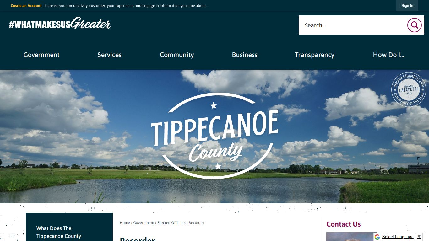 Recorder | Tippecanoe County, IN